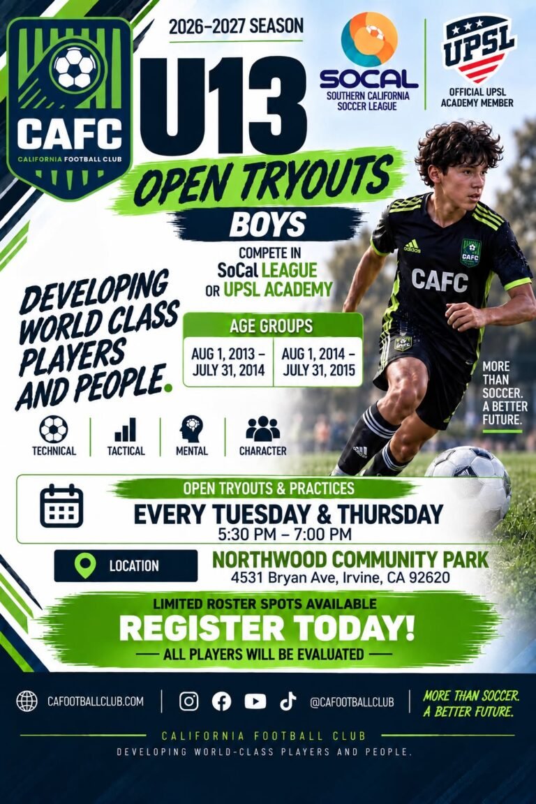 U13 OPEN TRYOUTS